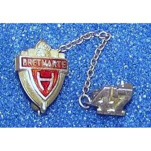 1947 Bret Harte High School , 2 piece Pin -Old California HS Collectible